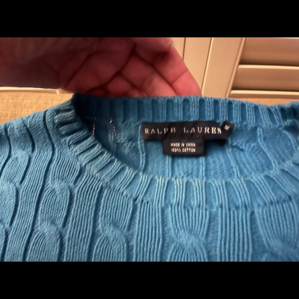 Turquoise pullover Polo sweater